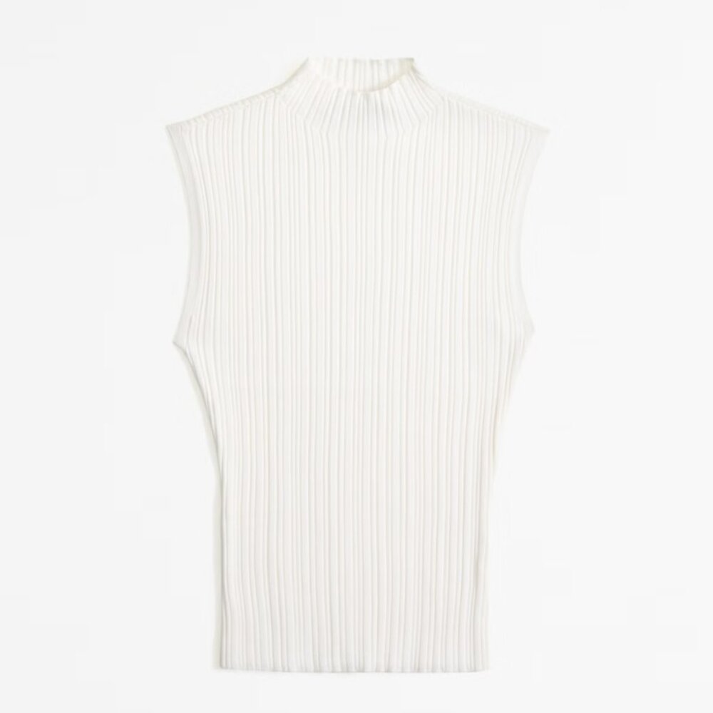 Abercrombie Shell Sweater Top in Cream - Size S